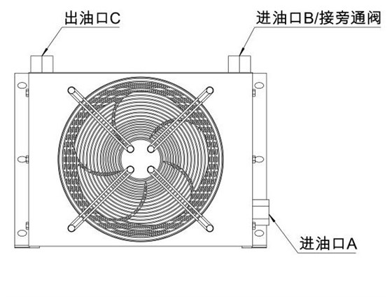 睿佳風(fēng)冷卻器油口接線示意圖